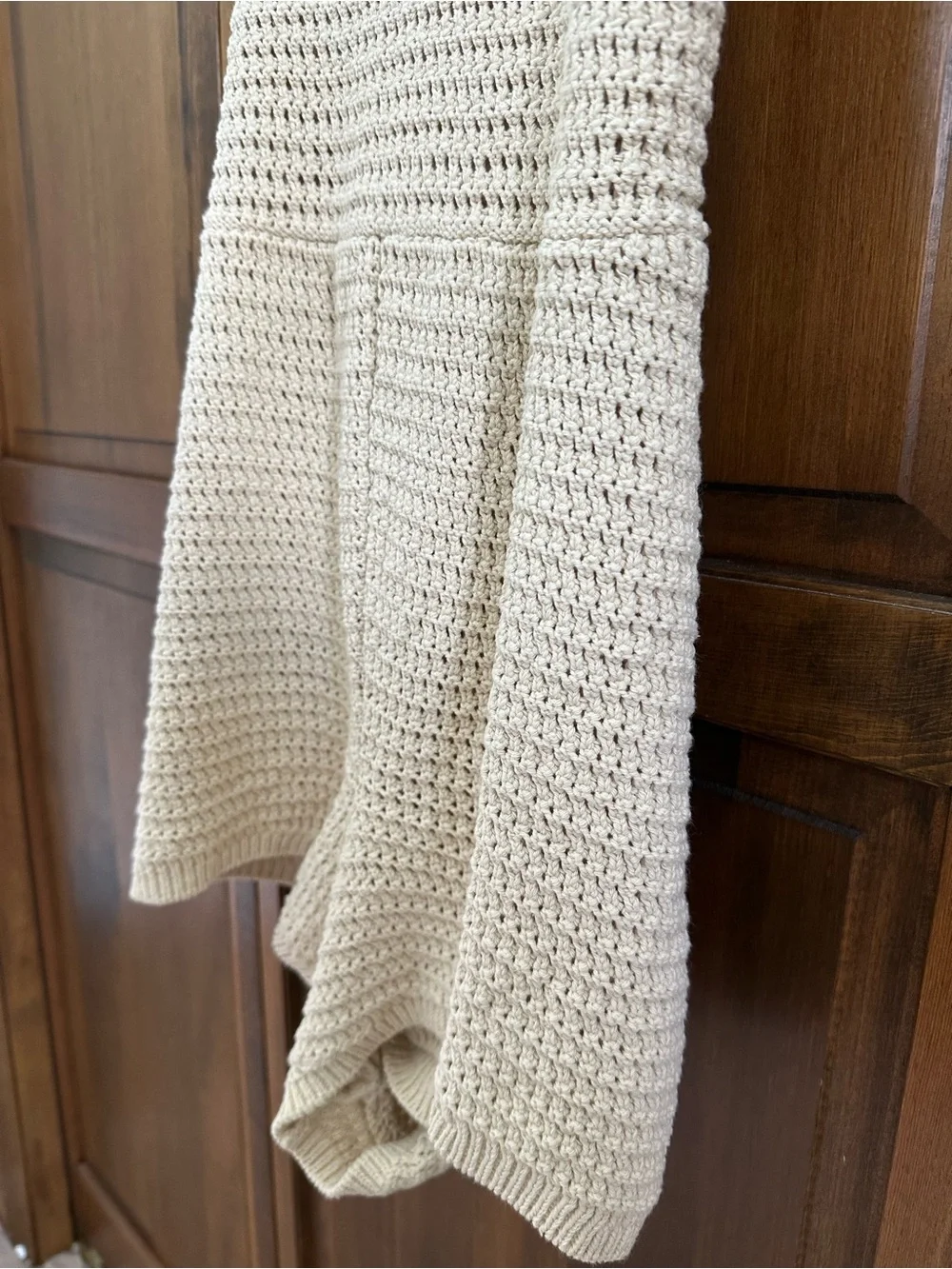 Free People Crochet Knit Romper - Cream Sleeveless V-Neck